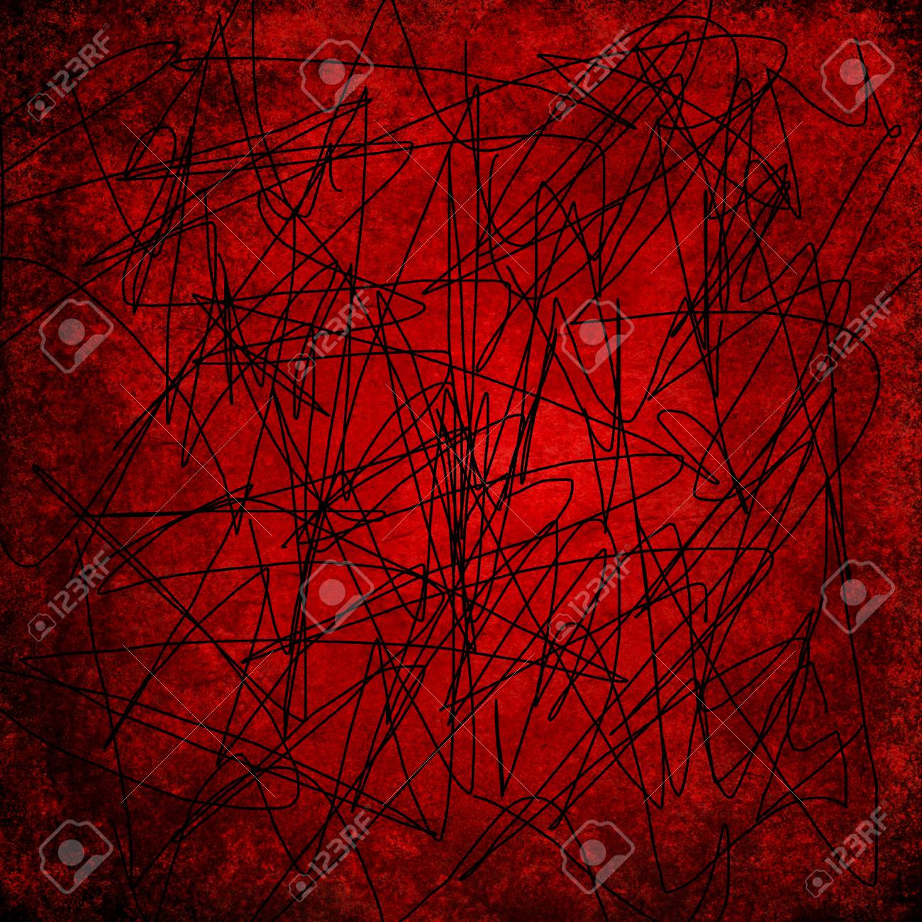 Bloody Blood Red Grunge Square Background Vntage Abstract Texture