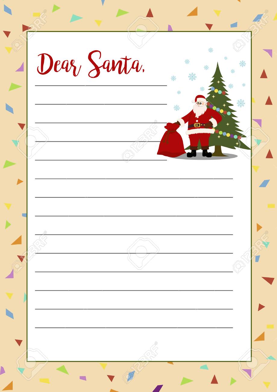 christmas letter from santa claus template layout in a4 size christmas card size