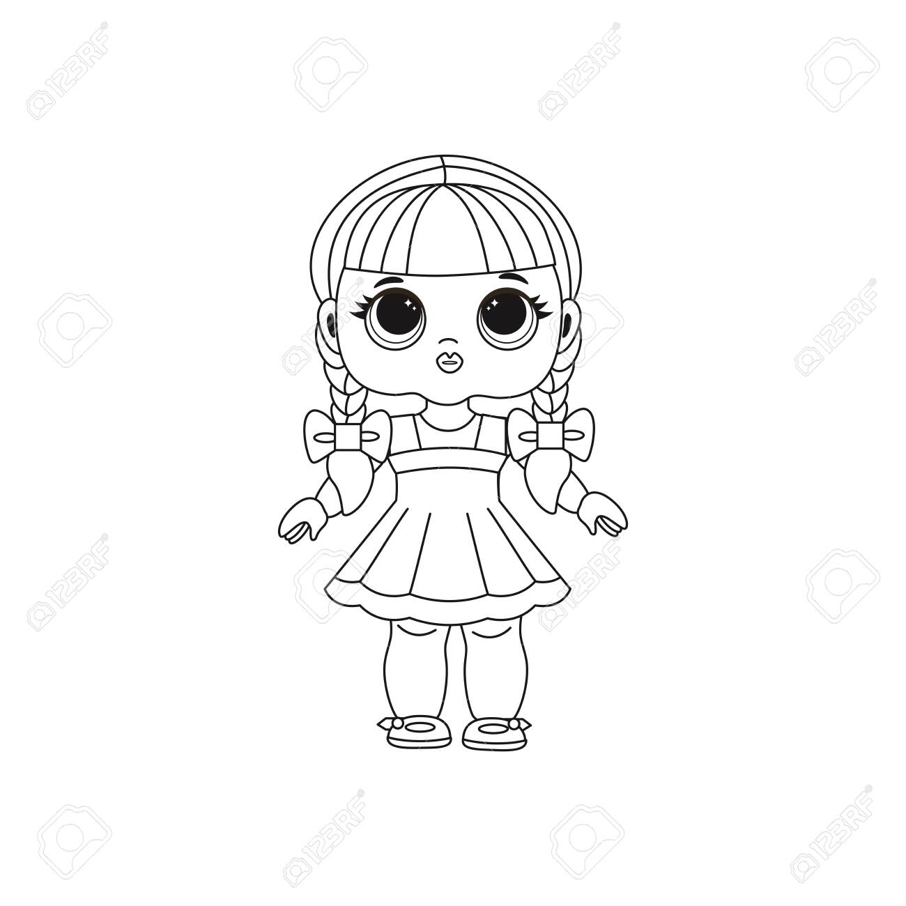 Download Cute Lol Doll Coloring Book For Kids Color Vector Illustration Design For Baby Girl T Shirt Decoration Birthday Invitation Greeting Card Banner Poster Royalty Free Cliparts Vectors And Stock Illustration Image 150920155