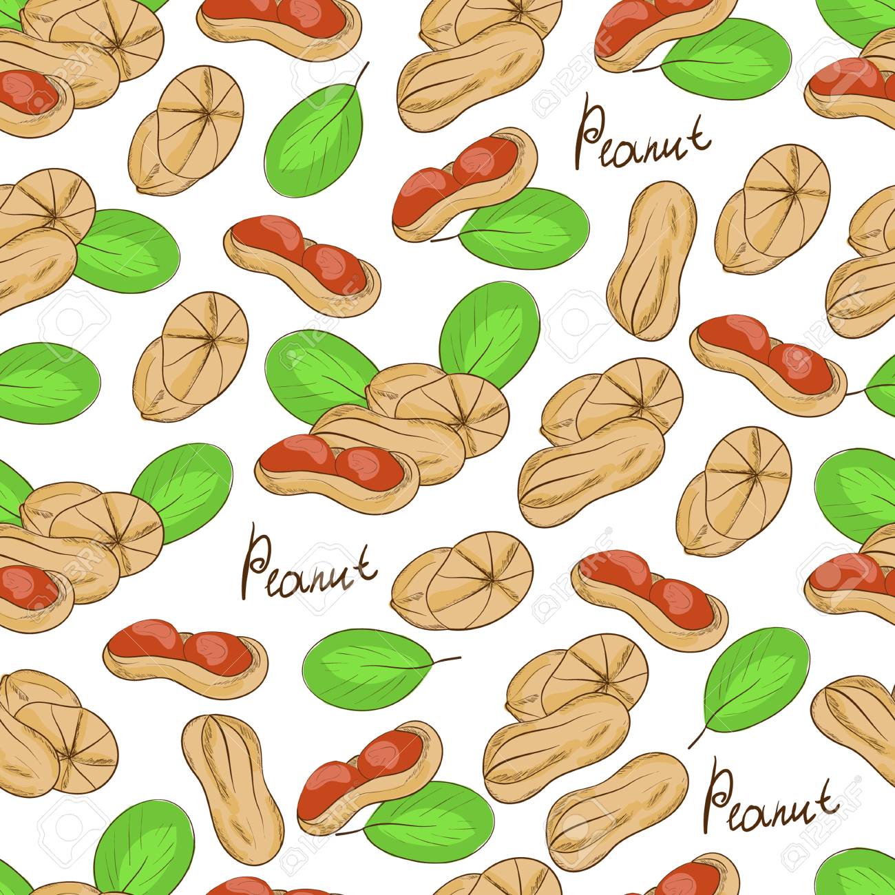 ピーナッツ 背景 テクスチャ 壁紙 スケッチ シームレス のイラスト素材 ベクタ Image