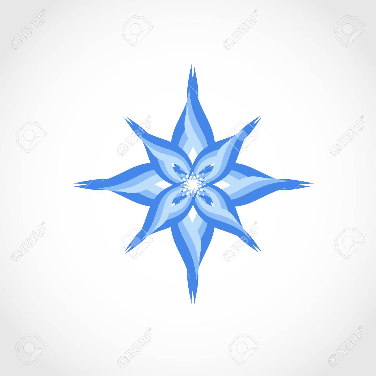 Flower. Blue Colour. Logo, Sign, Symbol. Abstract. Stock Photo, Picture and  Royalty Free Image. Image 101292603., image size:1300x1300