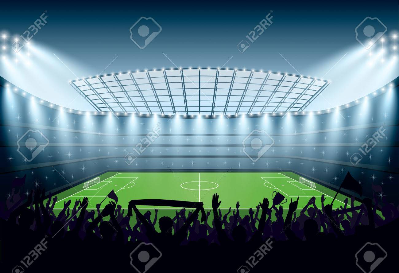 サッカー スタジアムで人の観衆を興奮 ベクトルの図 のイラスト素材 ベクタ Image サッカー スタジアムで人の観衆を興奮 ベクトルの図 のイラスト素材 ベクタ Image