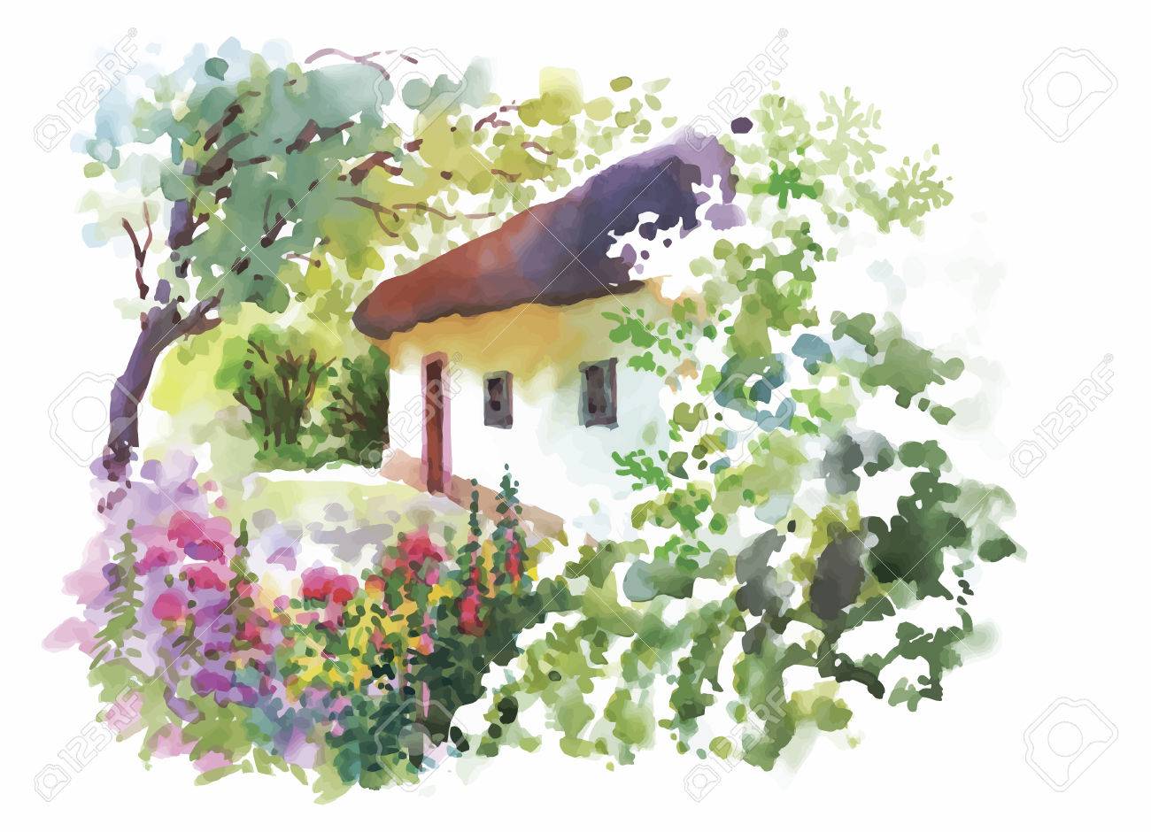 春早割 絵画 水彩画 夏の日 絵画 タペストリ Www Urban Jungle Store