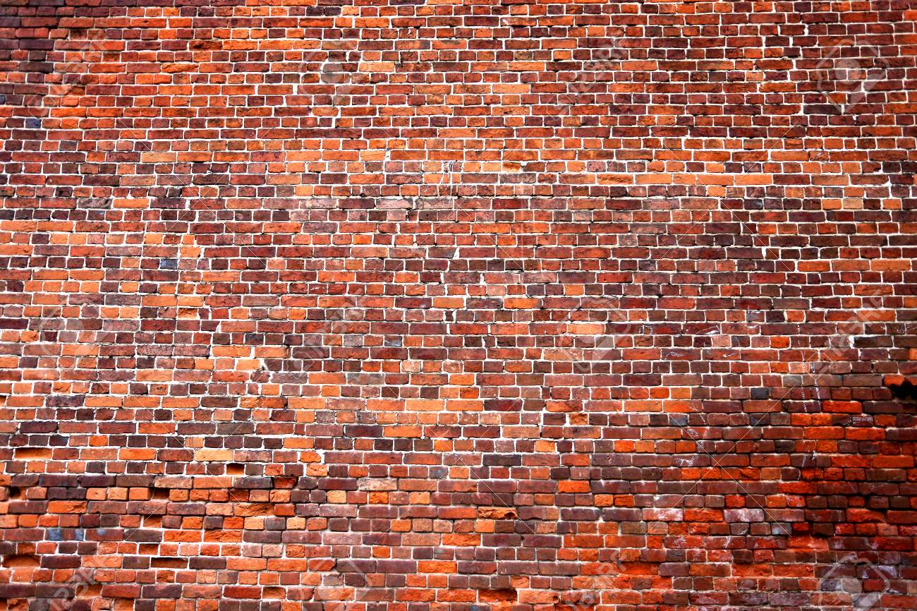 Schöne Wand Von Roten Ziegelsteinen Fotografiert In Der Nahaufnahme ... Schöne Wand Von Roten Ziegelsteinen Fotografiert In Der Nahaufnahme ...