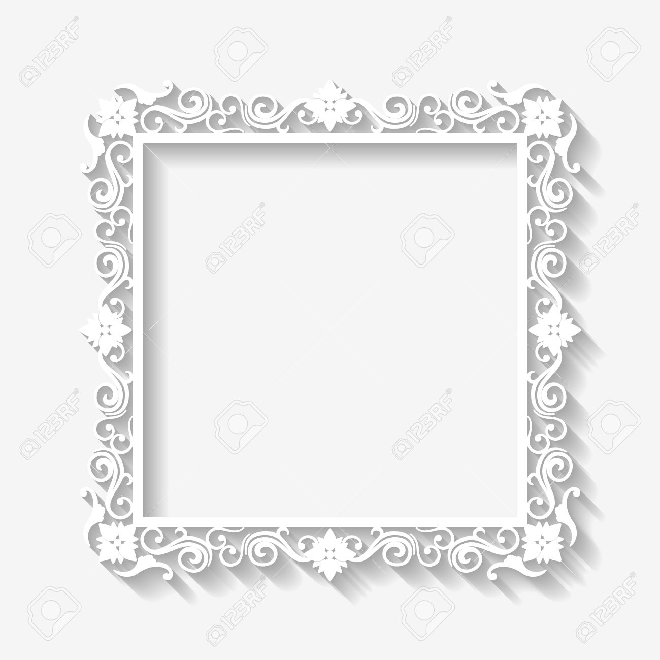 vector vintage white frame