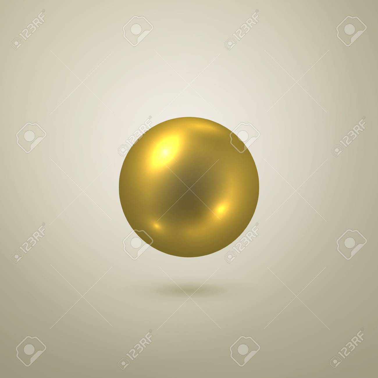 光沢のあるベクトル ゴールド球 3 D のゴールデン ボール のイラスト素材 ベクタ Image