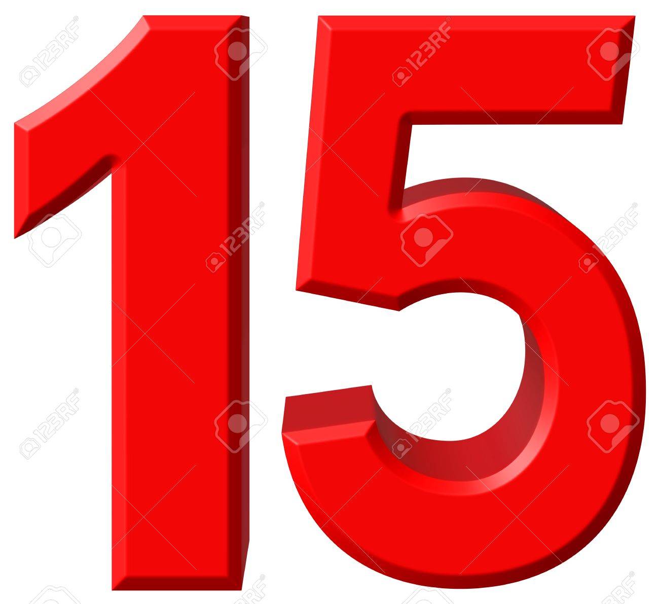 Numeral 15 Fifteen Isolated On White Background 3d Render Stock Photo Picture And Royalty Free Image Image