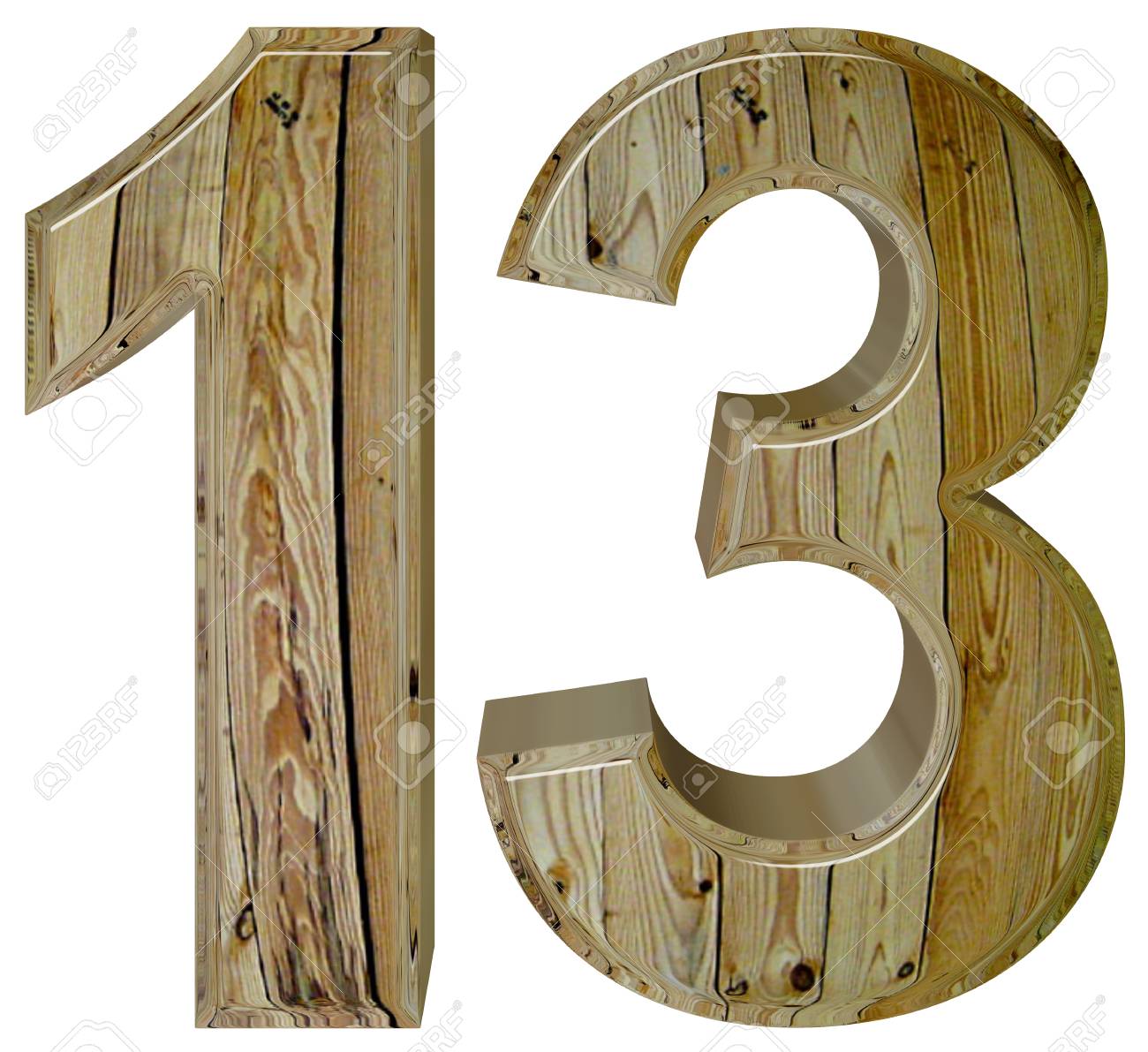 Numeral 13 Thirteen Isolated On White Background 3d Render Stock Photo Picture And Royalty Free Image Image