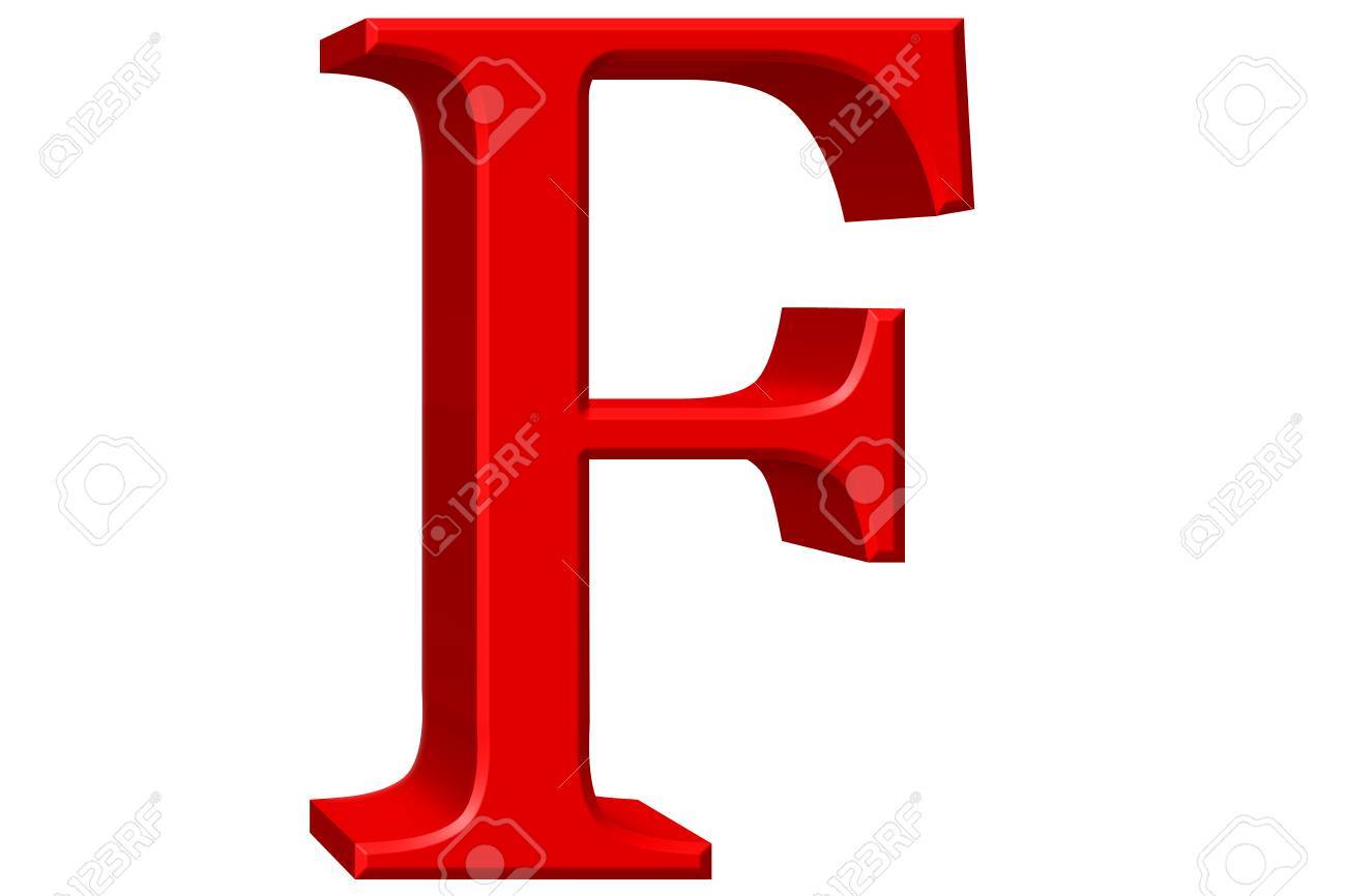 大文字 F 白 3 D イラストを分離 の写真素材 画像素材 Image