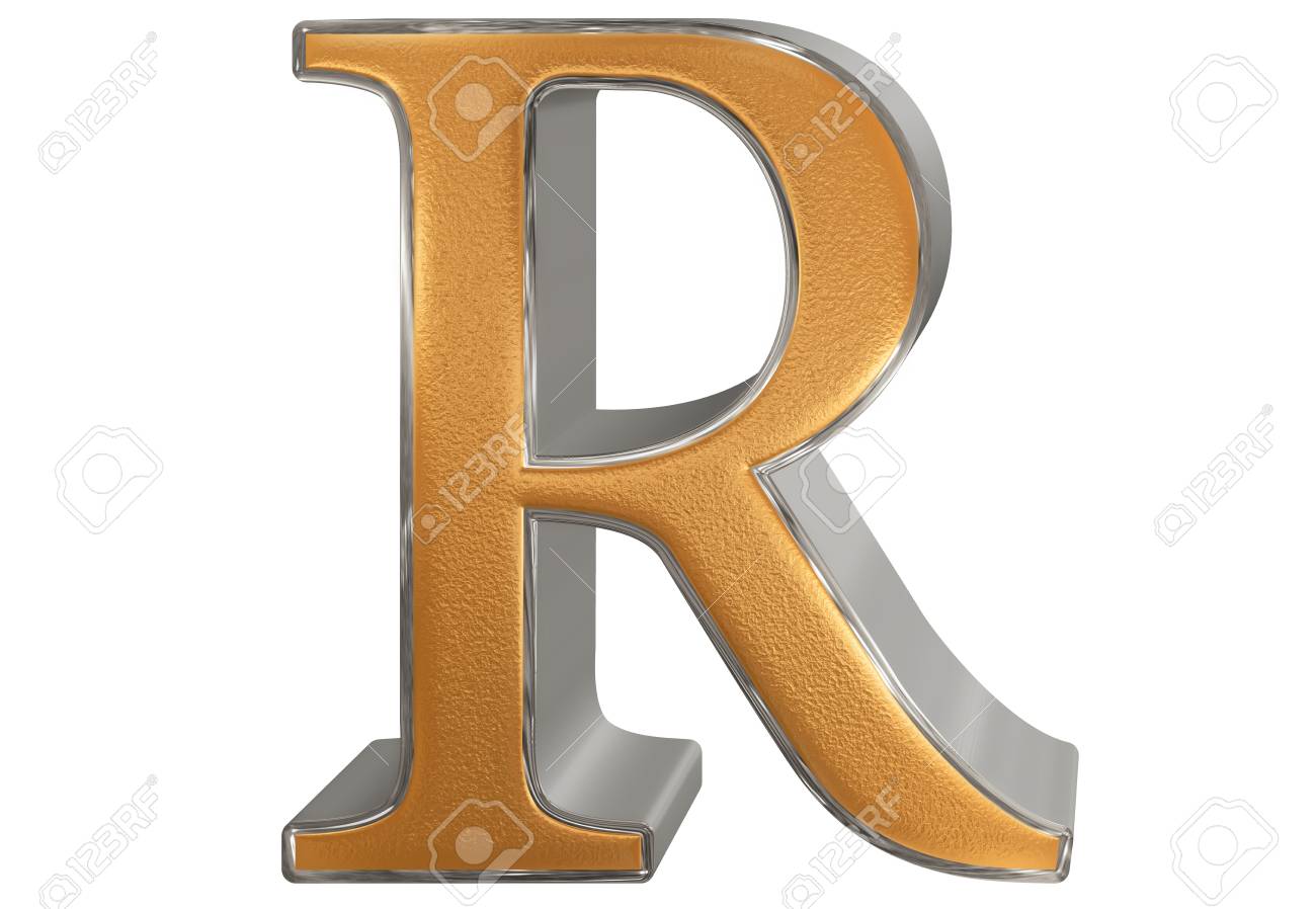 Letra Mayuscula R Aislada En Blanco Ilustracion 3d Fotos Retratos Imagenes Y Fotografia De Archivo Libres De Derecho Image