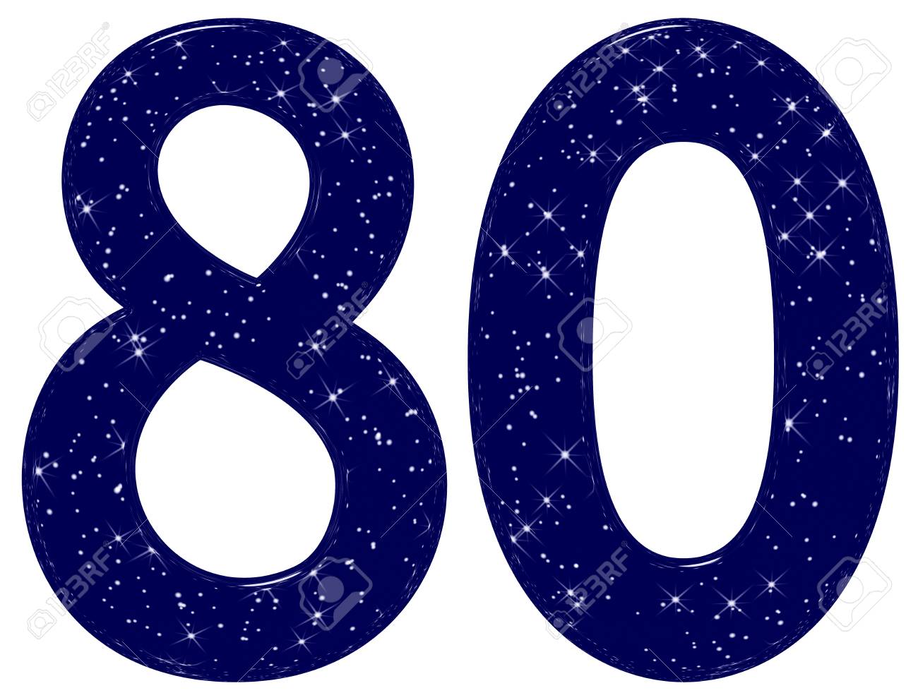 80 80th Birthday , 80 Years , Traffic Sign 80 (25) Sticker