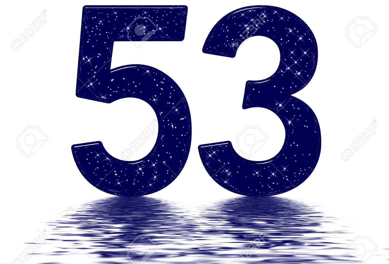 Numeral 53 Fifty Three Star Sky Texture Imitation Reflected Stock Photo Picture And Royalty Free Image Image