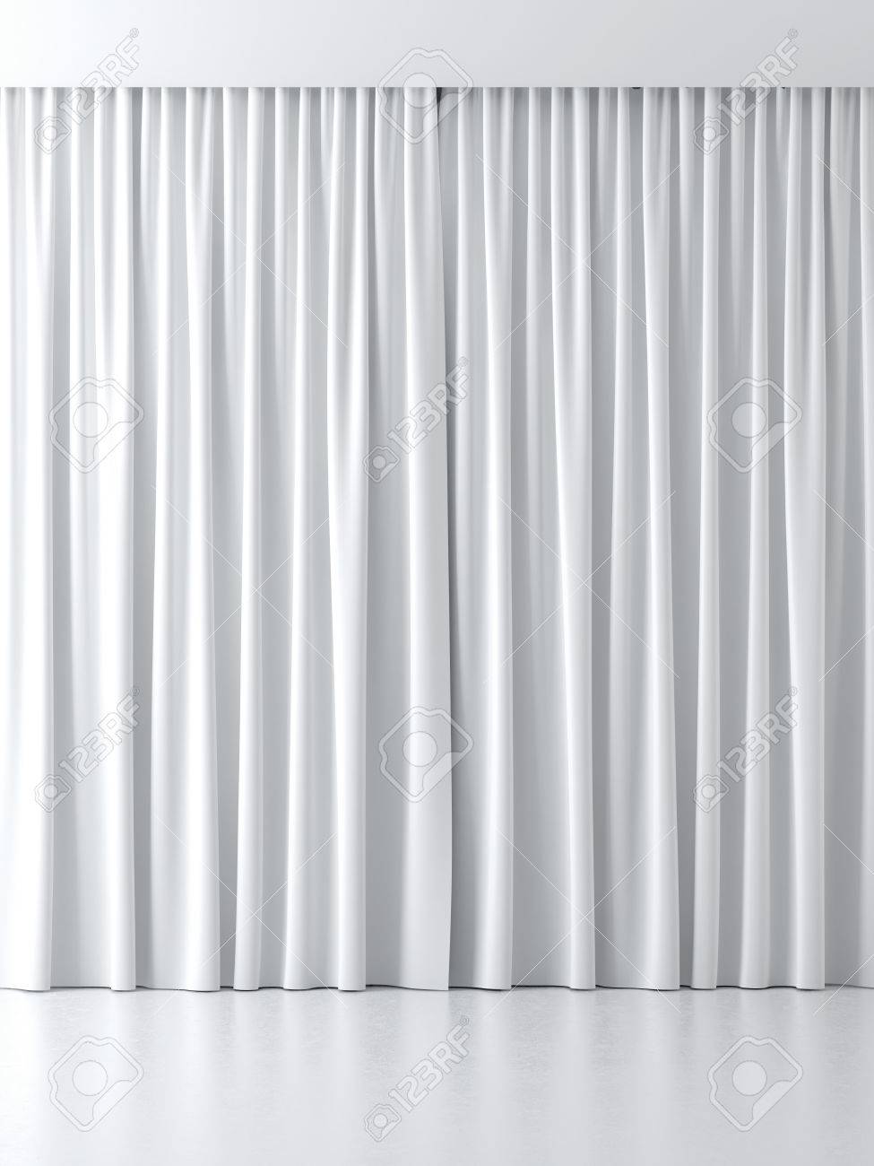 White Curtains Isolated On A White Background Stock Photo, Picture And  Royalty Free Image. Image 22403596.