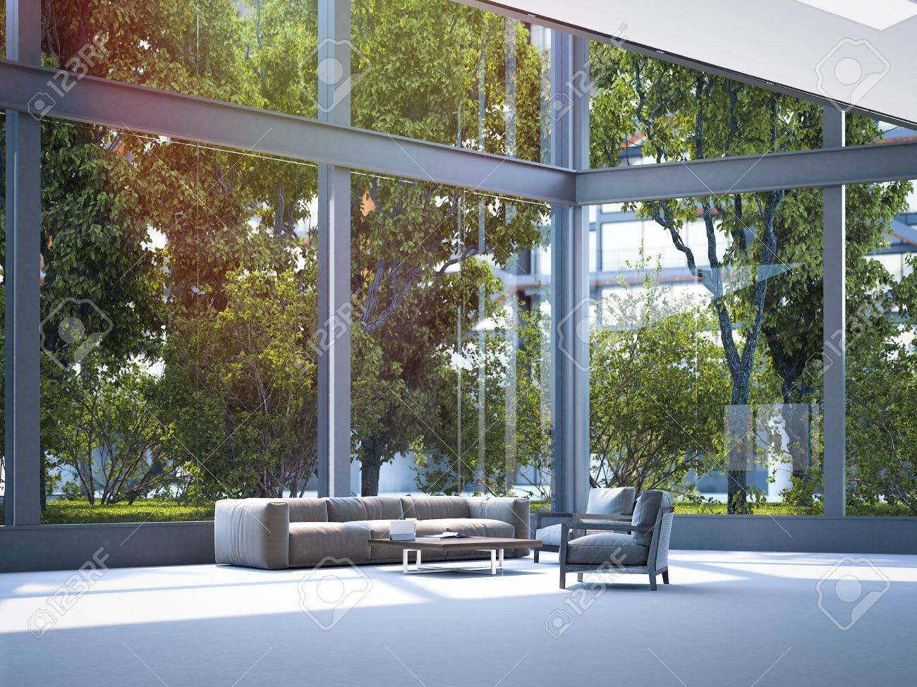 Modern office waiting area. 3d rendering - 85892085 Modern office waiting area. 3d rendering - 85892085