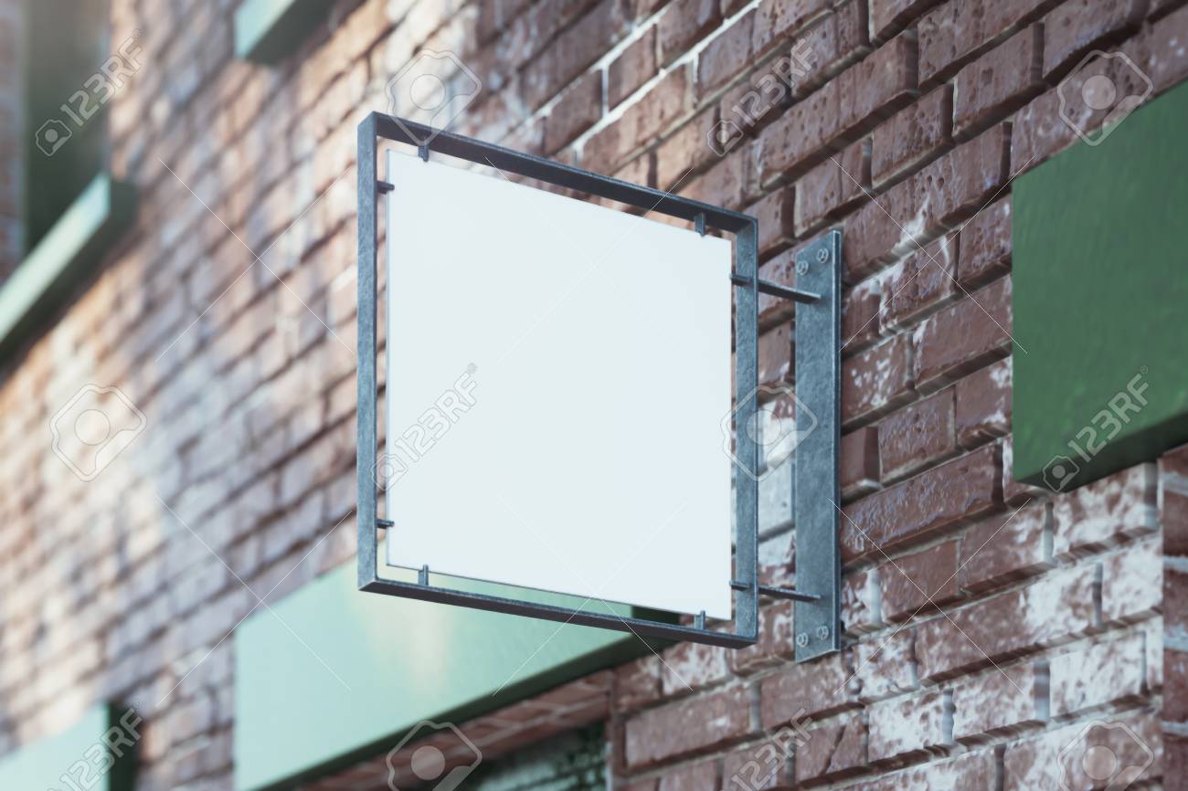 Download Blank Store Signboard Mockup Empty Shop Signage Street Sign Stock Photo Picture And Royalty Free Image Image 123841185