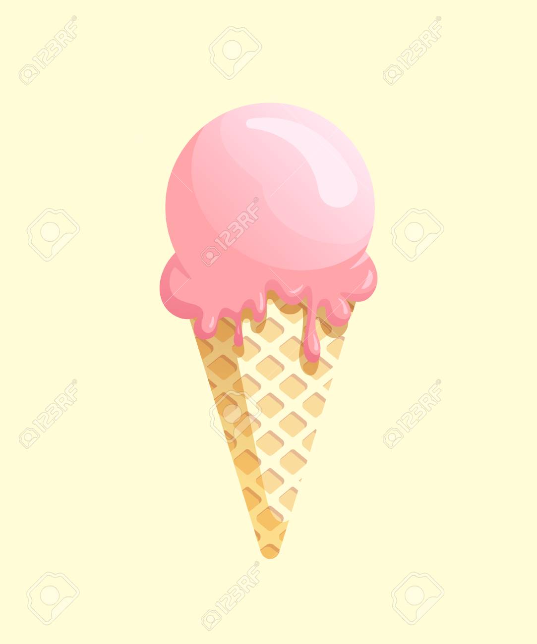 Icecream Vector In Nice Colors Isolated On White Background. Royalty Free  SVG, Cliparts, Vectors, and Stock Illustration. Image 74501848., image size:1083x1300