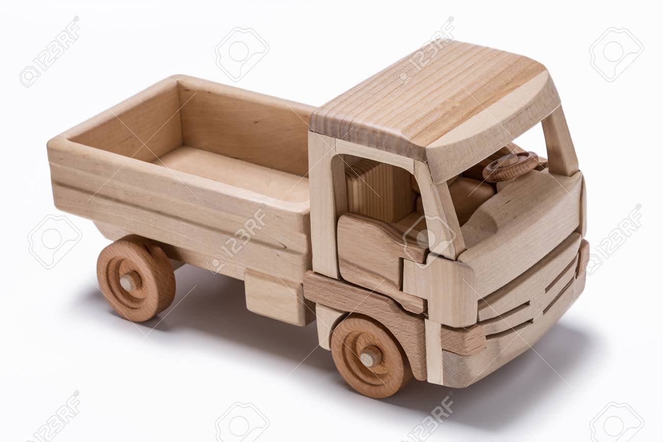 De Juguete Natural Camión Hecho Madera 92IDWEH