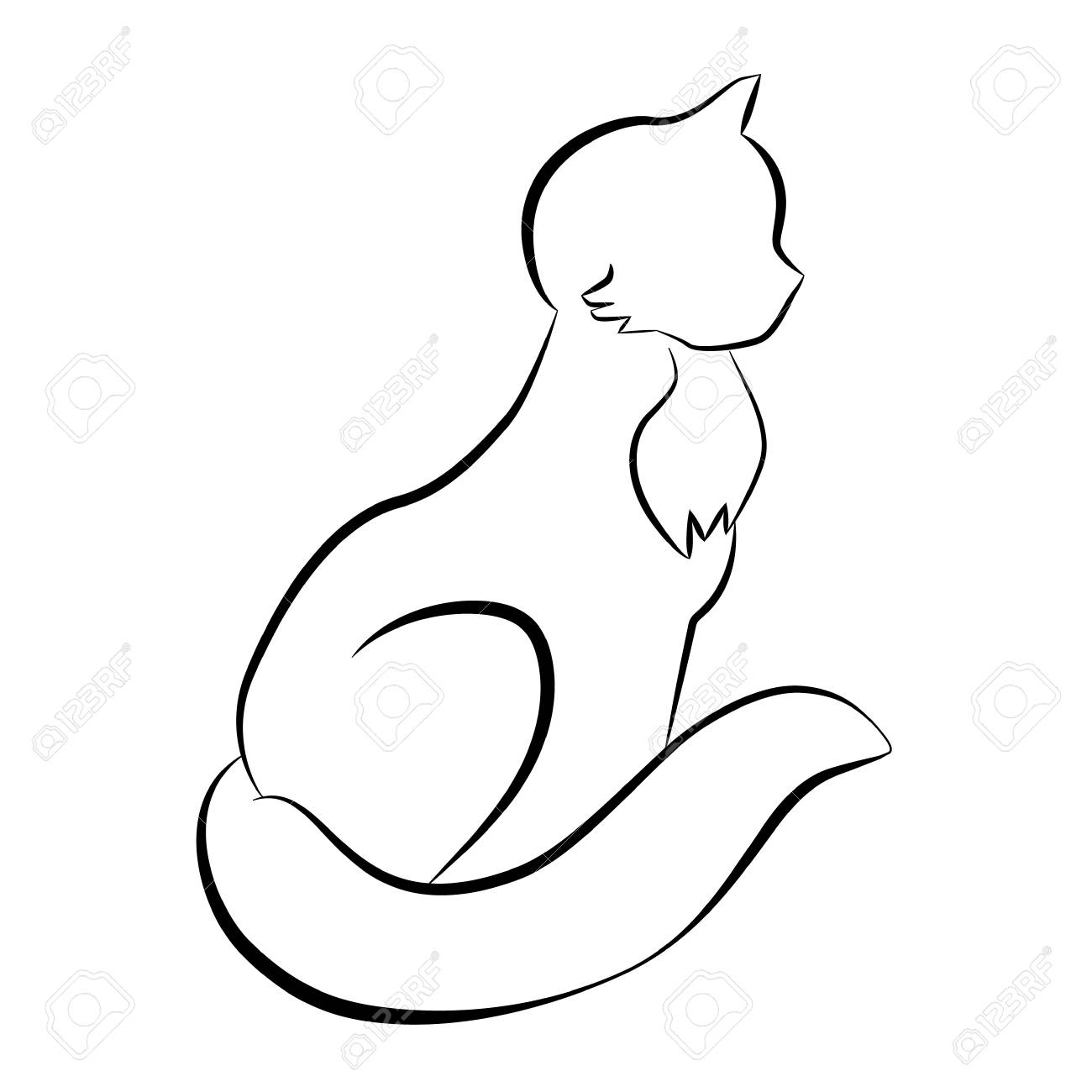 Minimalist Sitting Cat Drawing Cat Doodle In Abstract Hand Drawn Royalty Free Cliparts Vectors And Stock Illustration Image Minimalist Sitting Cat Drawing Cat Doodle In Abstract Hand Drawn Royalty Free Cliparts Vectors And Stock Illustration Image