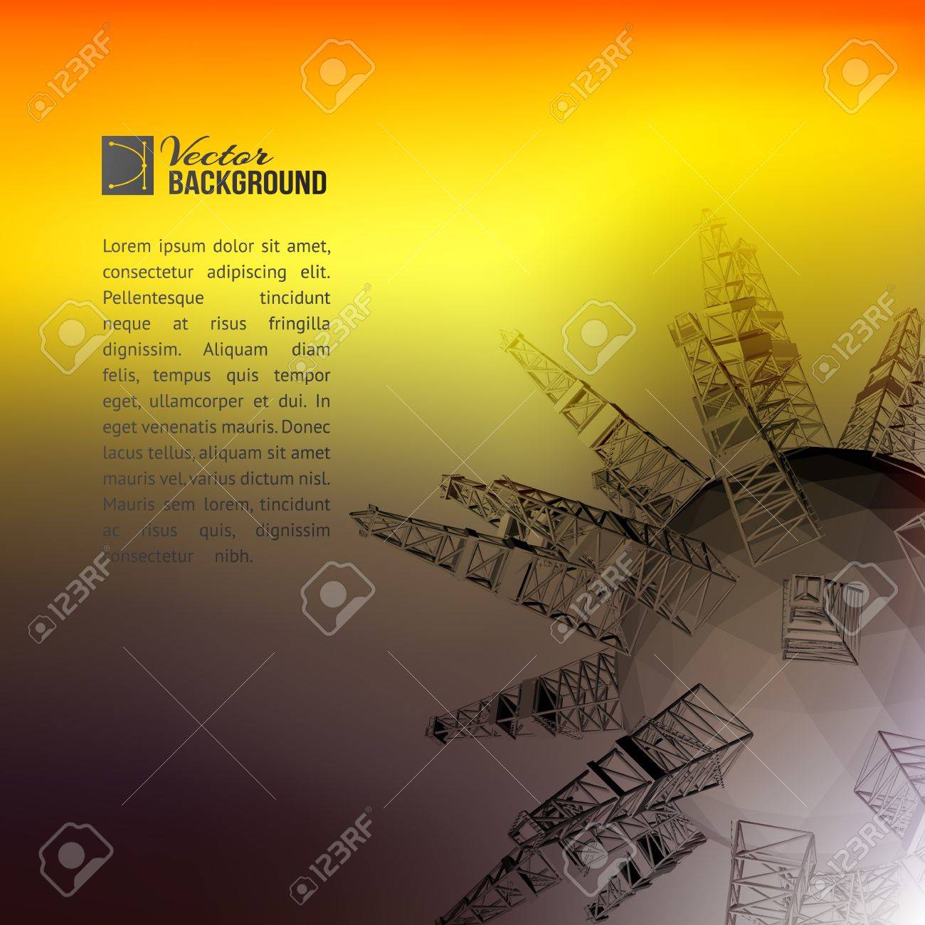 油井やぐら 惑星の周り ベクトル イラスト 透明度が含まれています のイラスト素材 ベクタ Image