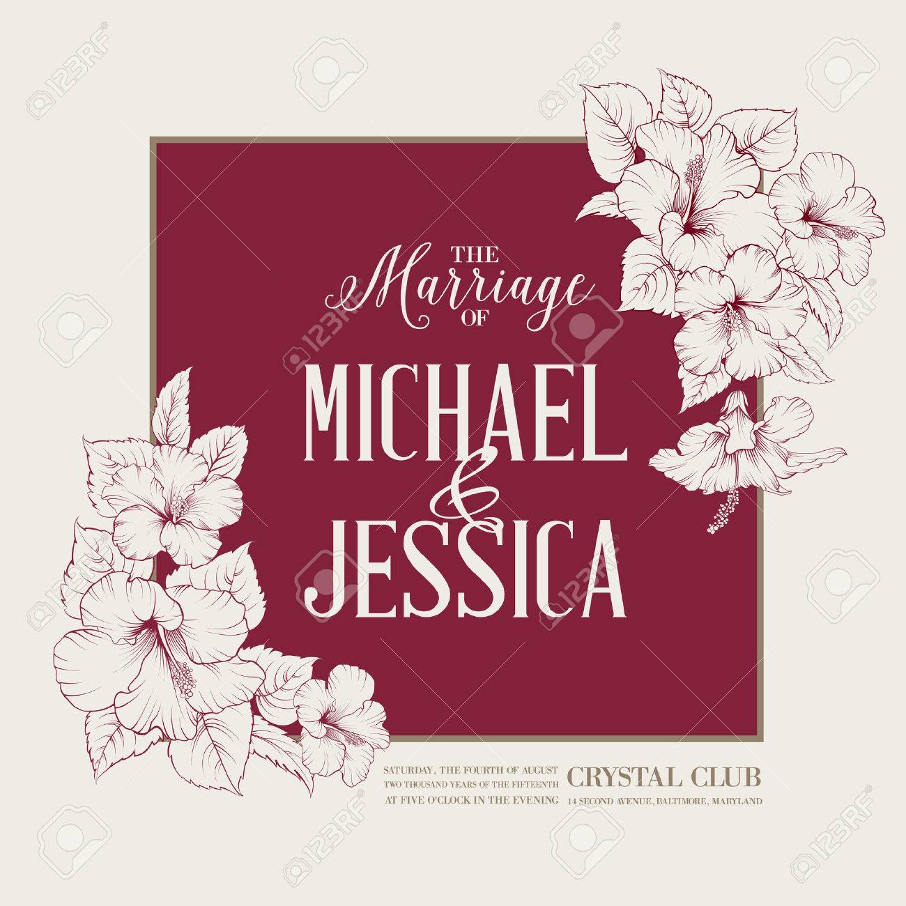marriage design template with
