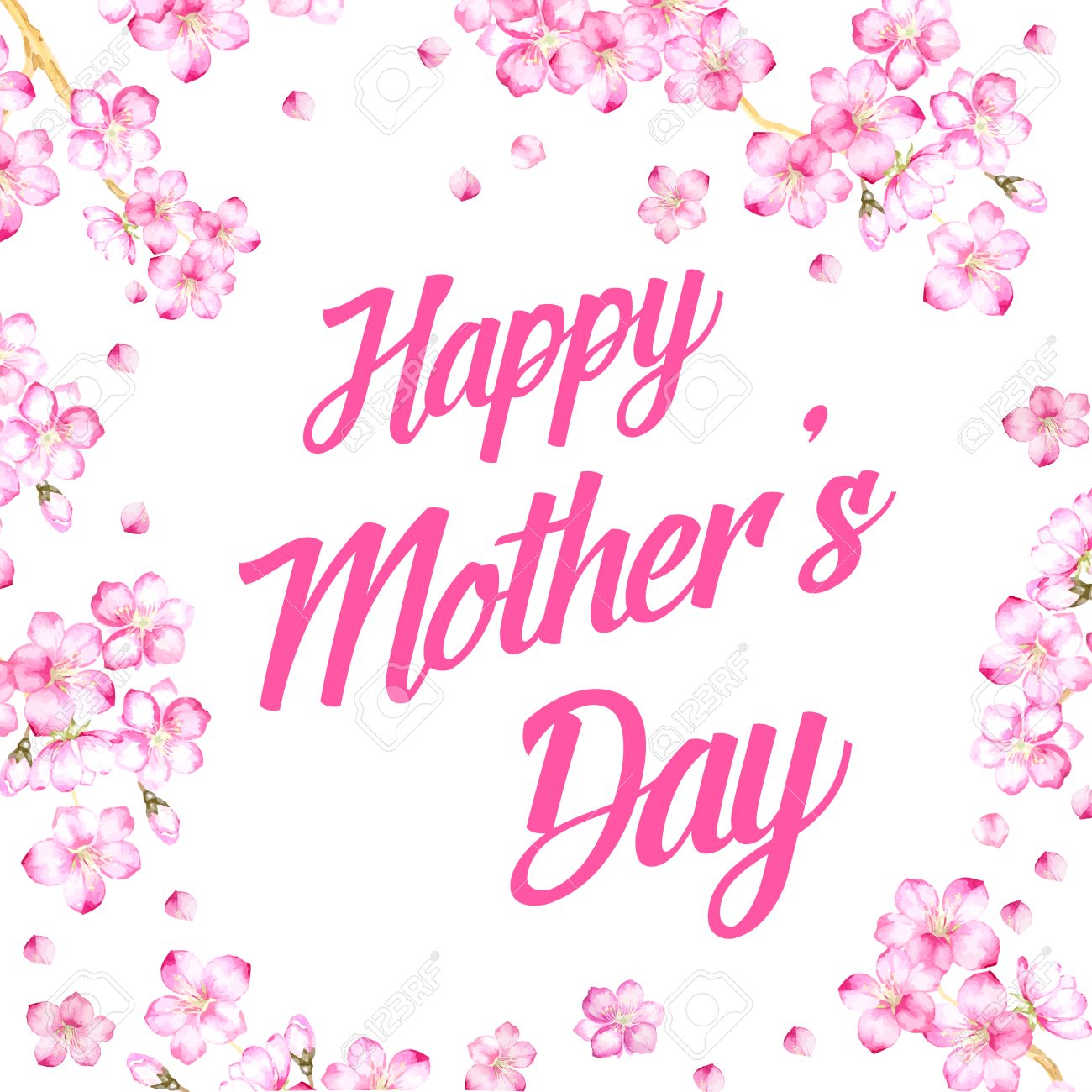 happy mothers day invitation card with custom text royalty free