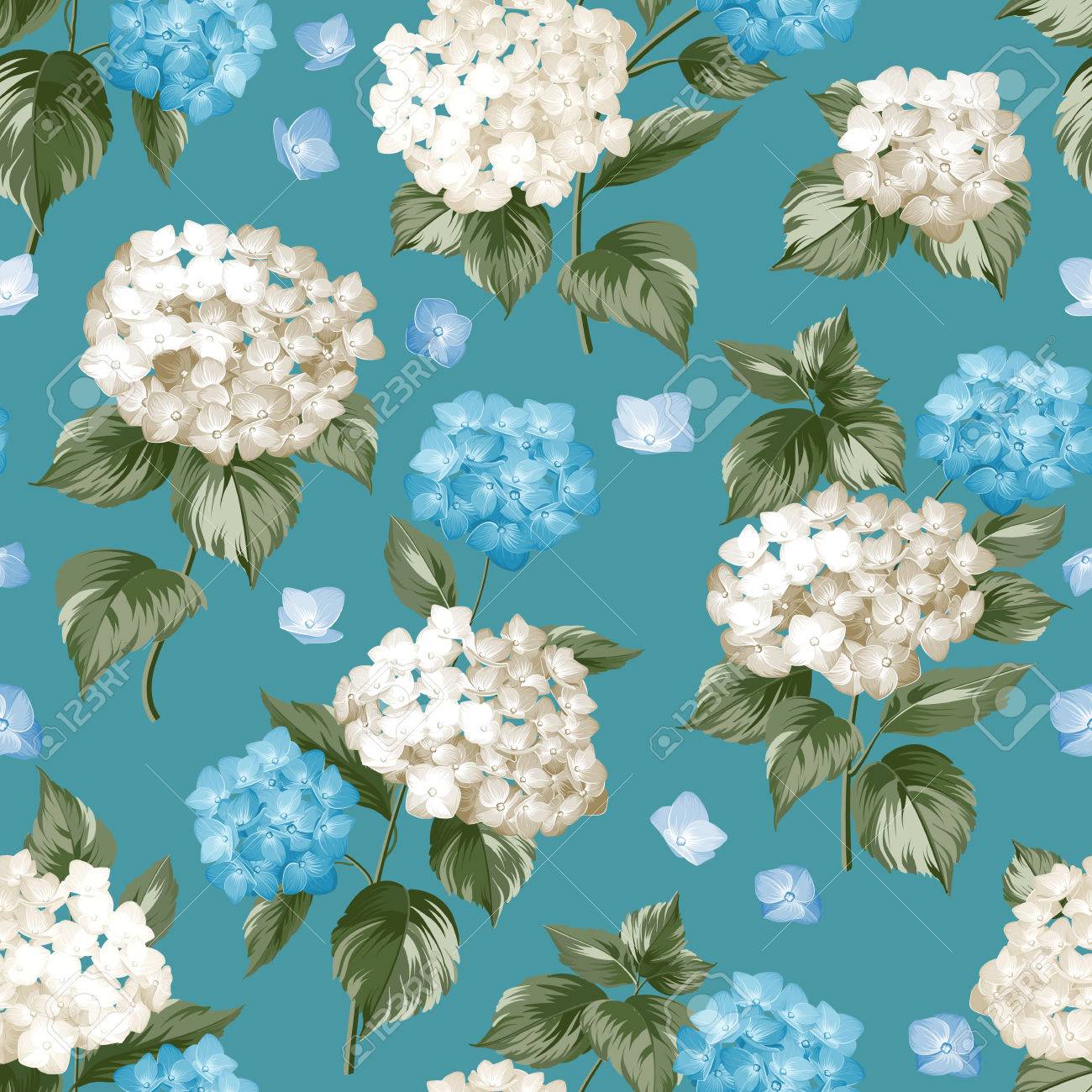 seamless white flowers pattern