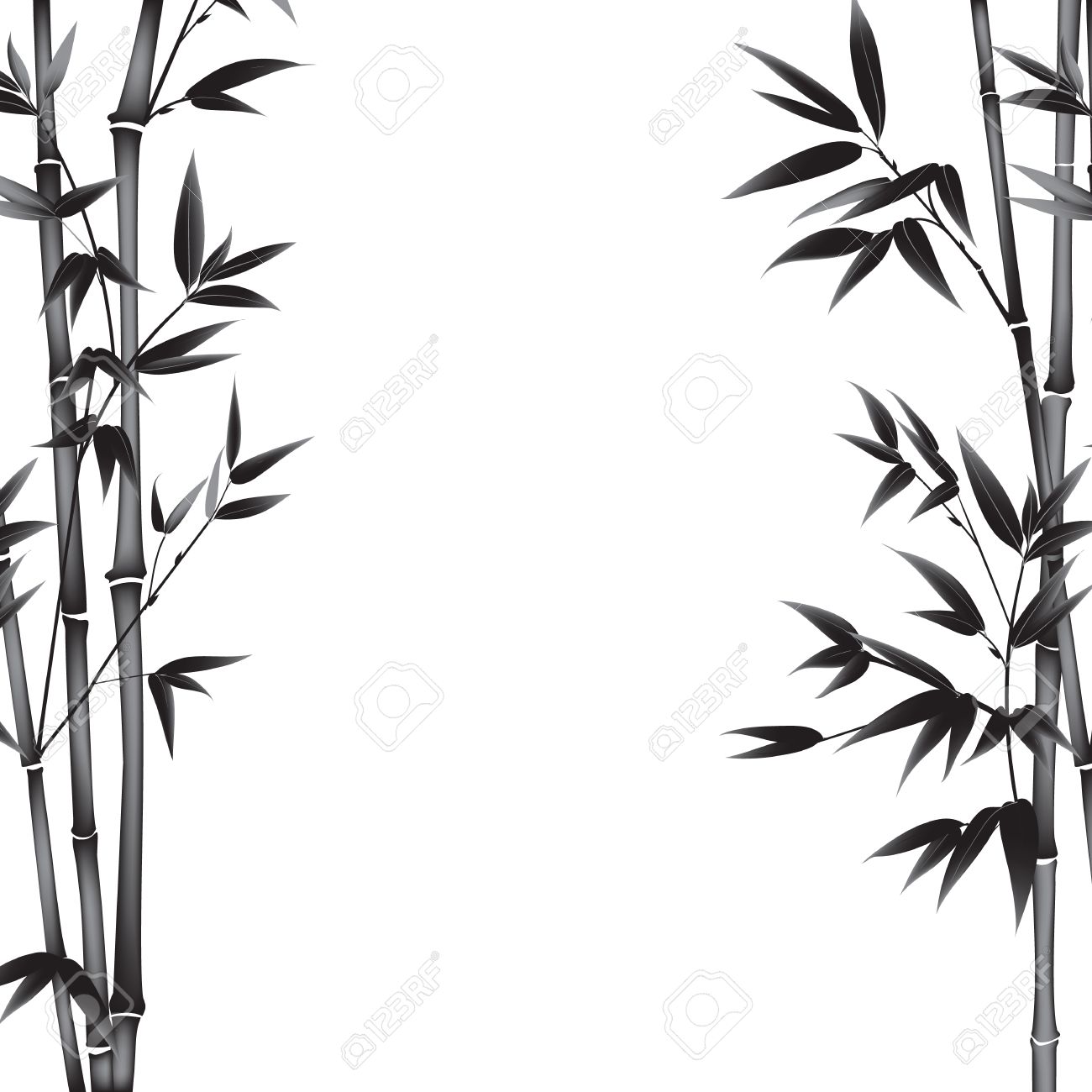 竹林は 白い背景にペイントします 日本文化の象徴として笹の葉 ベクトルの図 のイラスト素材 ベクタ Image 60176332