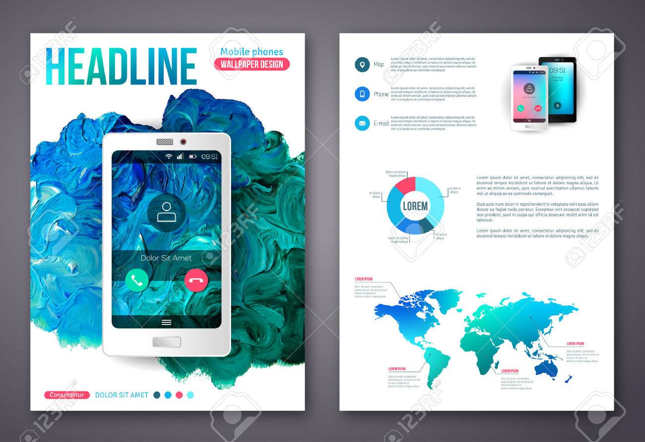 flyer or brochure business design template painted abstract design business flyers online free