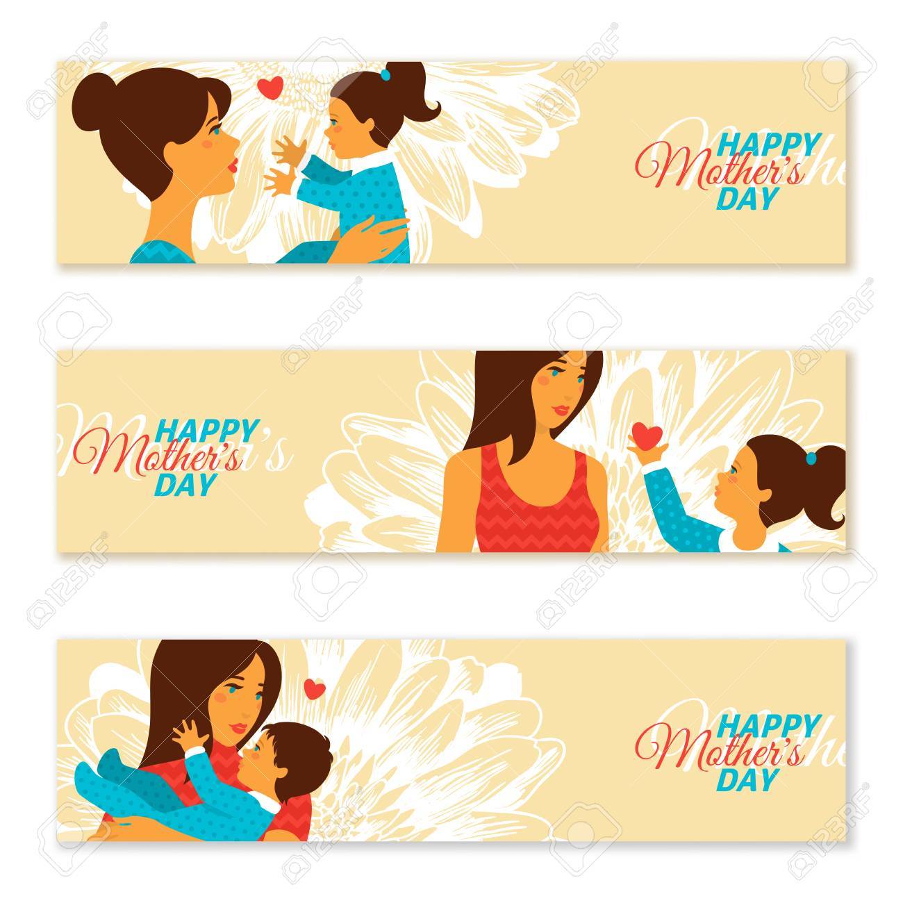 happy mothers day vector