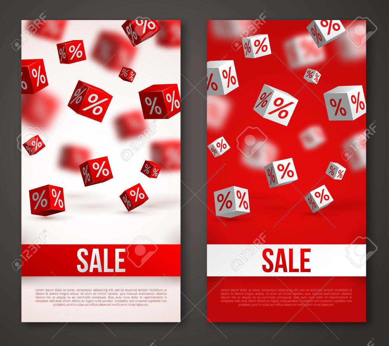 sale vertical banners or flyers set vector illustration design holiday sale flyers
