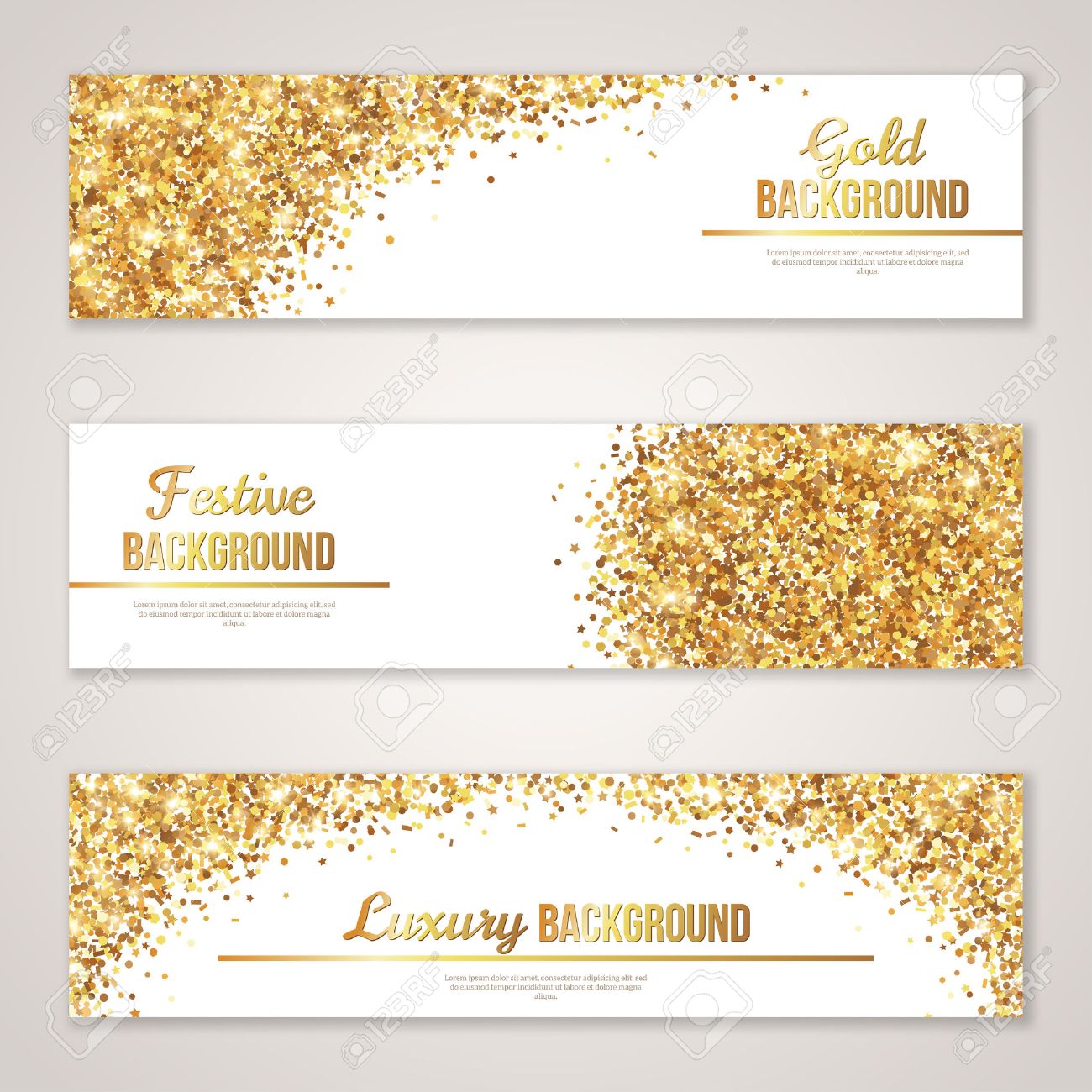 Banner Design With Gold Glitter Texture Royalty Free Cliparts Vectors And Stock Illustration Image