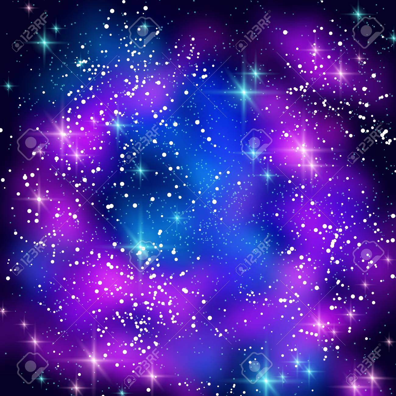 blue and pink space