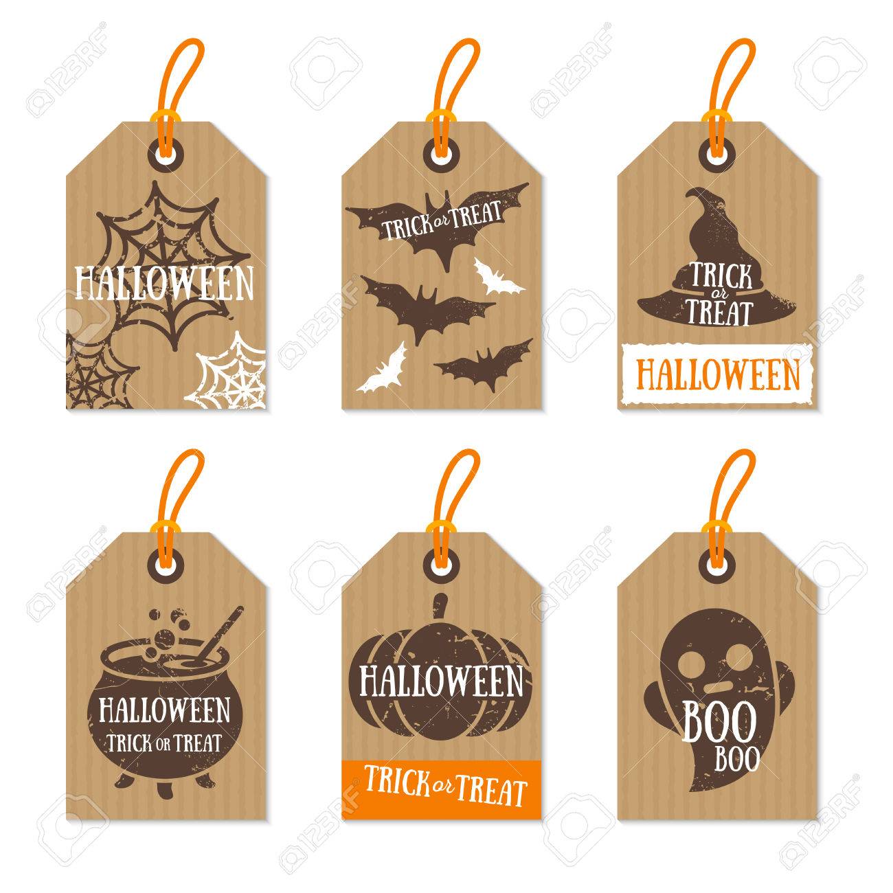 set of retro halloween