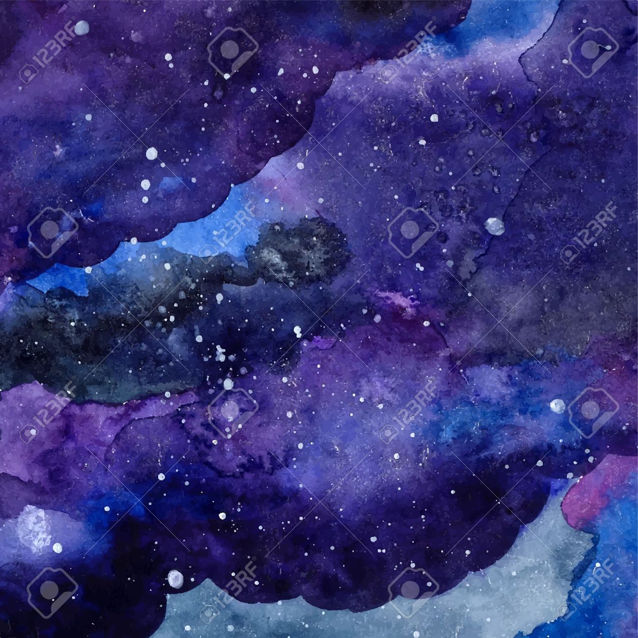 輝く星と宇宙のテクスチャです ペイント ストロークと巻きひげ星空夜空ベクトル イラスト のイラスト素材 ベクタ Image