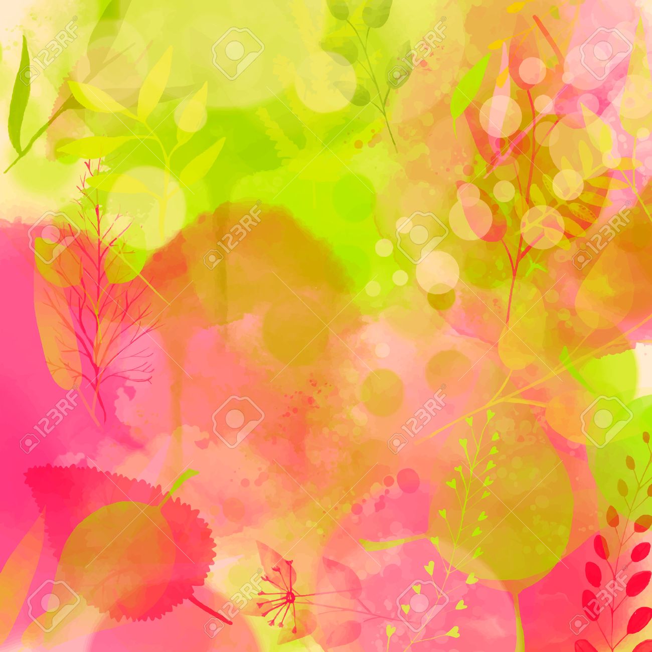 nature inspired pink and green background watercolor texture pink and green background
