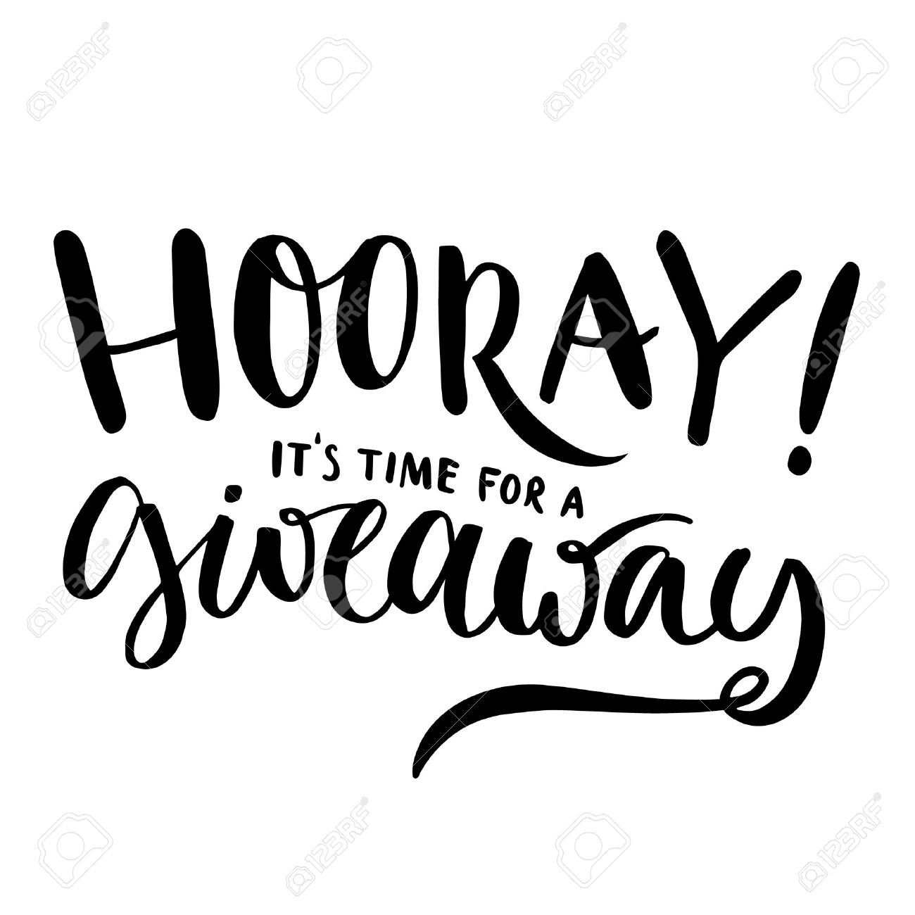hooray it s time for giveaway promo banner for social media