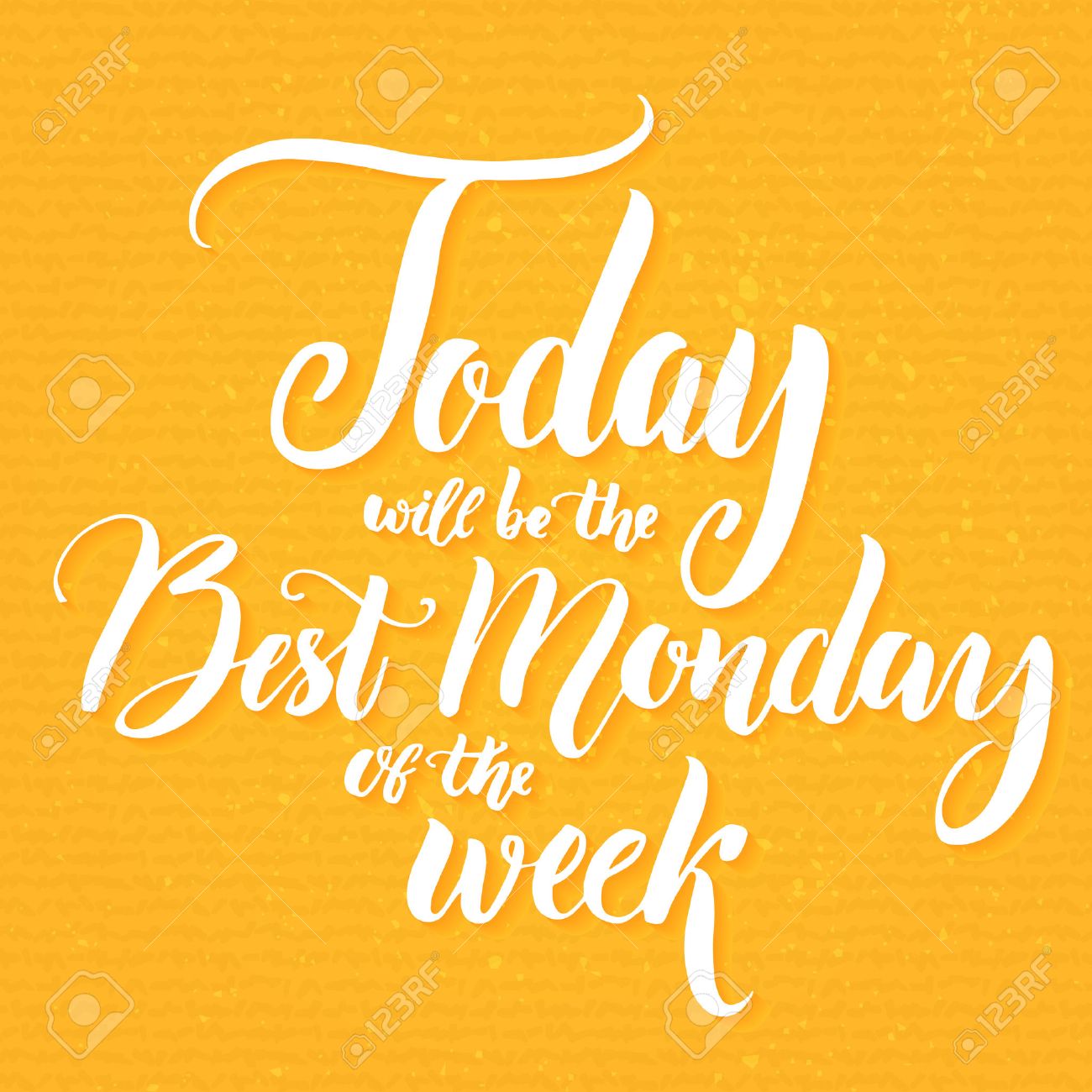 Today will be the best Monday of the week. Fun saying about week start, office humor, motivational quote at positive yellow background. Vector lettering for social media content and posters - 50096493 Today will be the best Monday of the week. Fun saying about week start, office humor, motivational quote at positive yellow background. Vector lettering for social media content and posters - 50096493