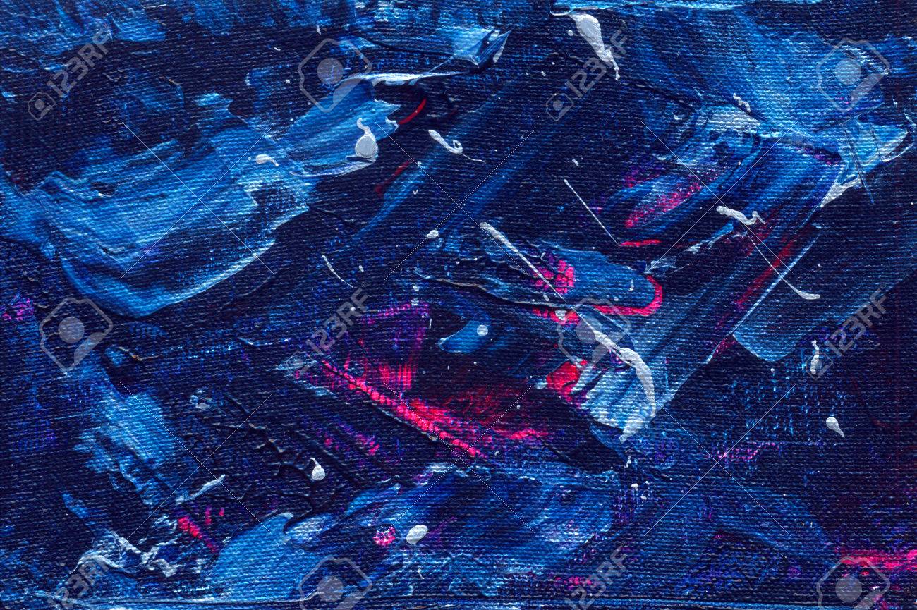 Acrylic painting abstract texture. Space colors, mix of blue and purple. Galaxy inspired artistic background, horizontal backdrop - 60316546 Acrylic painting abstract texture. Space colors, mix of blue and purple. Galaxy inspired artistic background, horizontal backdrop - 60316546