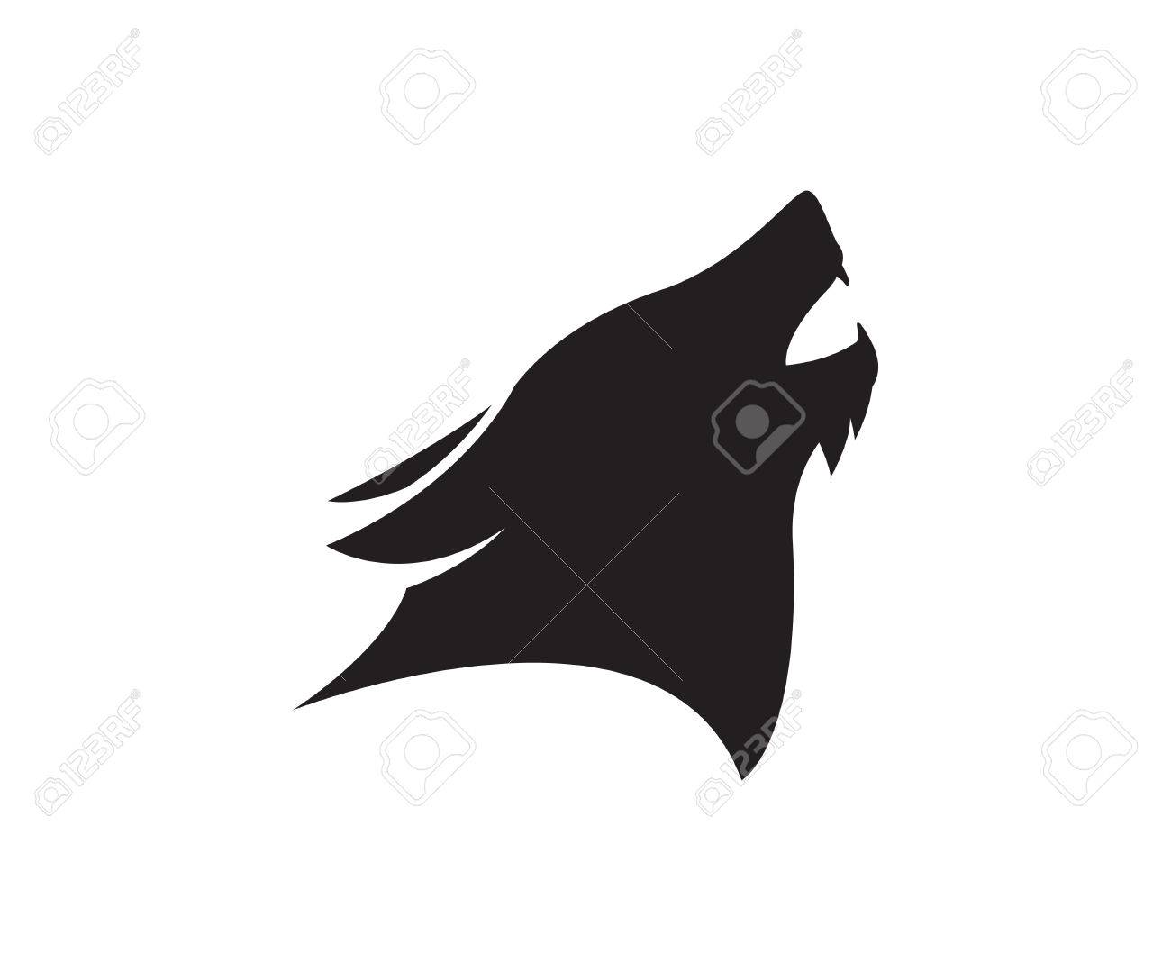 emblem template with wolf head royalty free cliparts vectors and