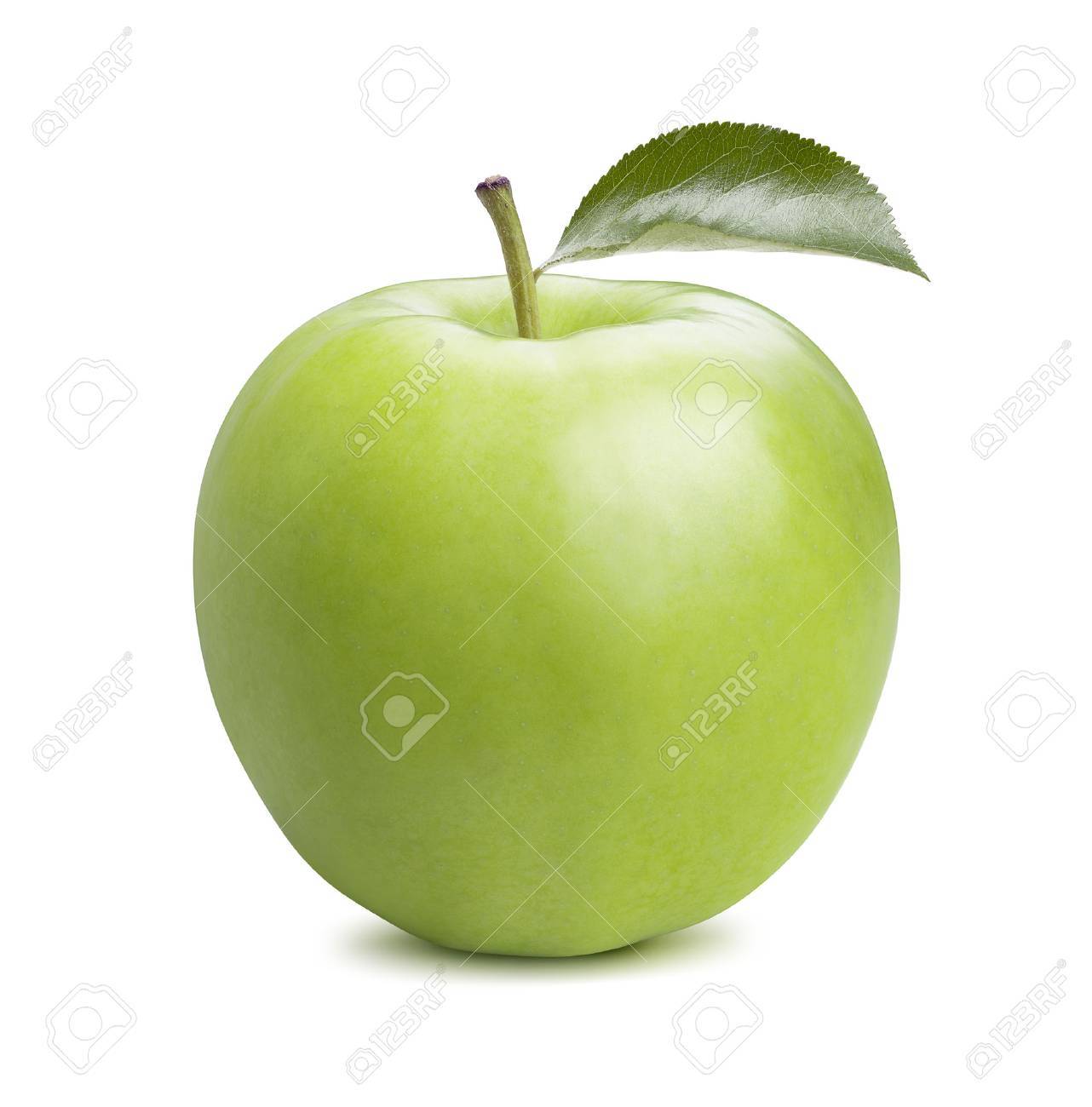 Single whole green apple isolated on white background as package design element - 45293077 Single whole green apple isolated on white background as package design element - 45293077