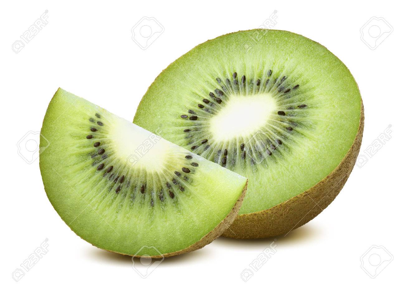 Kiwi round piece quarter isolated on white background as package design element - 47630412 Kiwi round piece quarter isolated on white background as package design element - 47630412