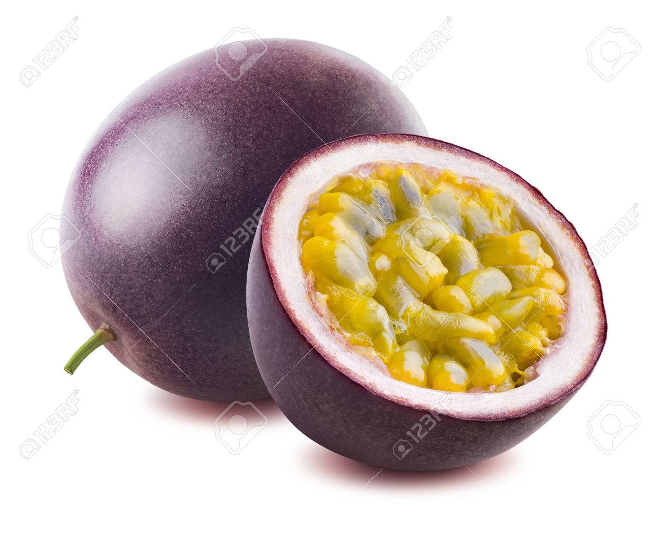 Passion fruit passionfruit maraquia whole half isolated on white background as package design element - 57008473 Passion fruit passionfruit maraquia whole half isolated on white background as package design element - 57008473