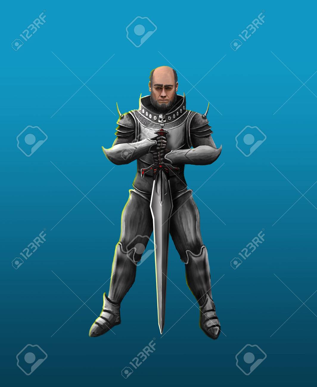 ひどい騎士鎧 闇の主 の写真素材 画像素材 Image