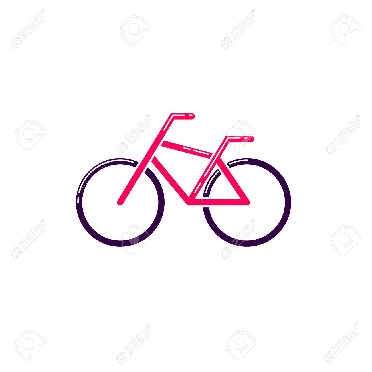 現代の自転車の簡単なアイコン ベクトル イラスト のイラスト素材 ベクタ Image