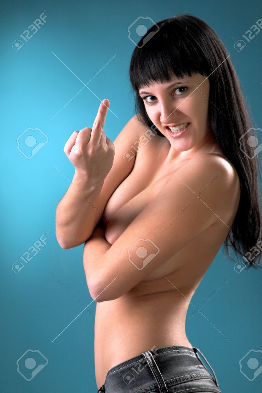 middle finger nude Middle finger nude