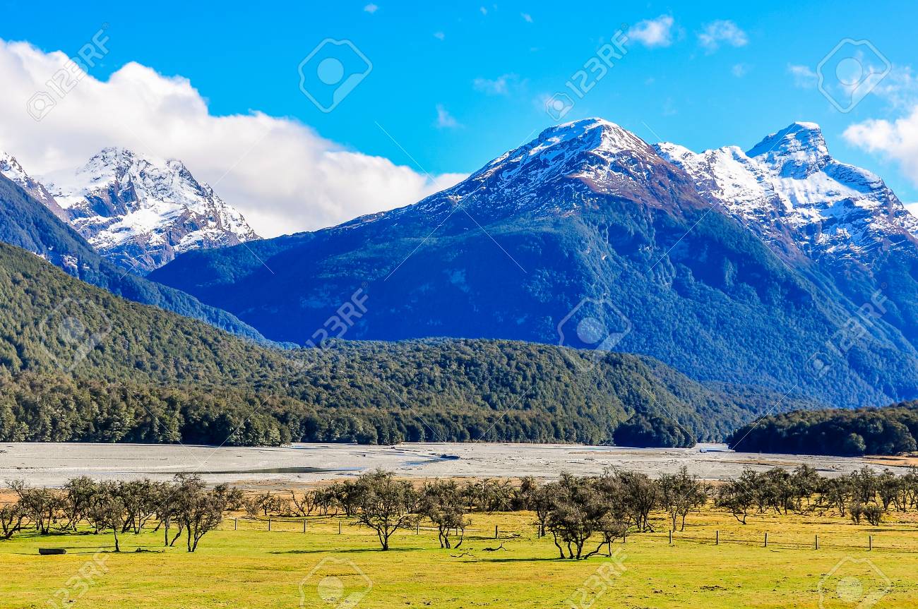 Mountains Covered With Snow Lord Of The Rings Film Location Stock Photo Picture And Royalty Free Image Image 5961