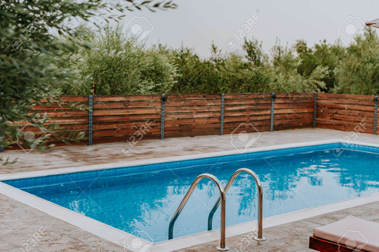 Swimming pool at luxury villa, Crete, Greece - 155651390 Swimming pool at luxury villa, Crete, Greece - 155651390