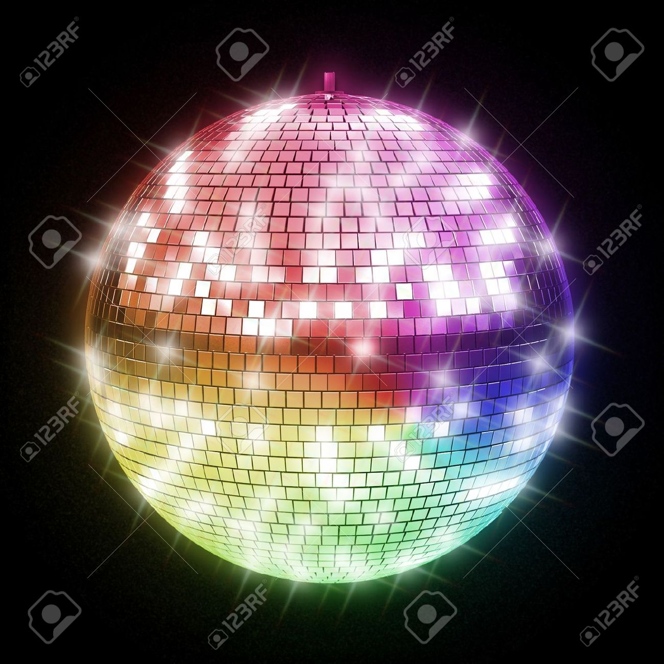 Colorful Disco Ball Stock Photo, Picture And Royalty Free Image. Image  12330865.