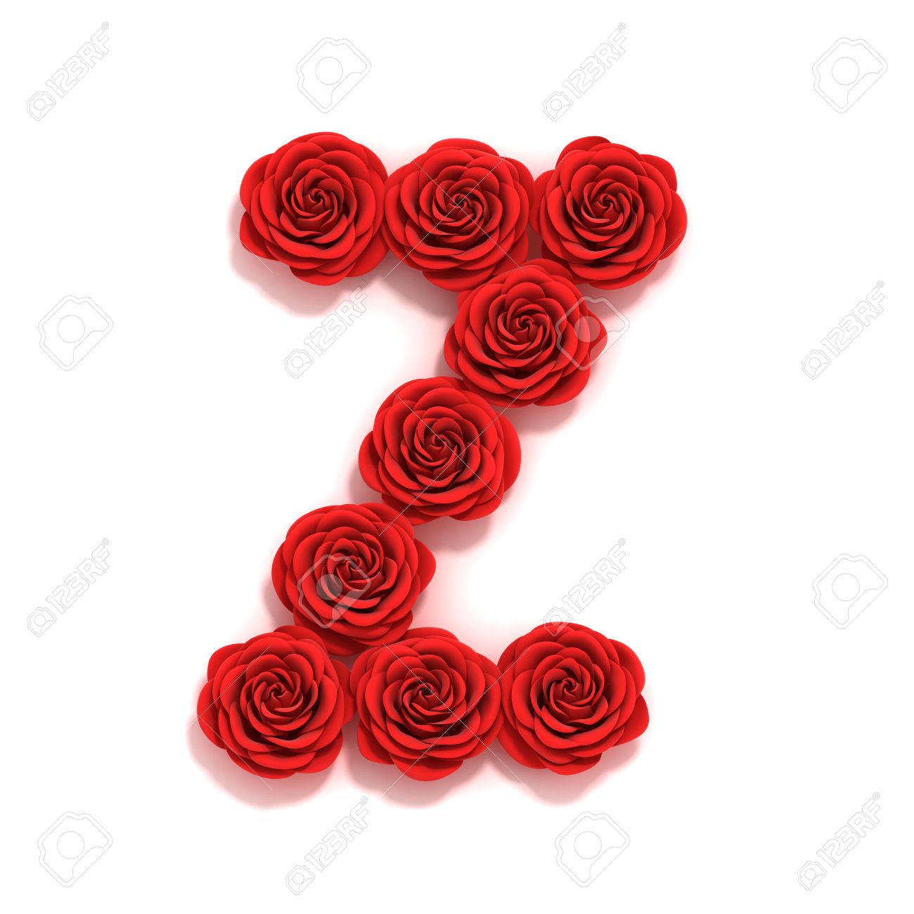 Rose Font Letter Z Stock Photo, Picture And Royalty Free Image ...