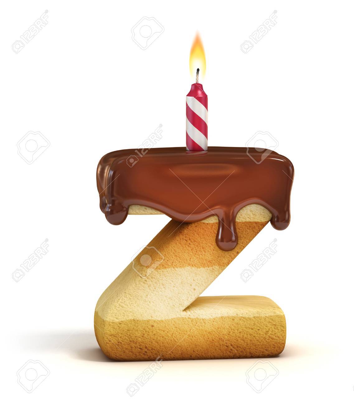 Gateau D Anniversaire Lettre De Police Z Banque D Images Et Photos Libres De Droits Image